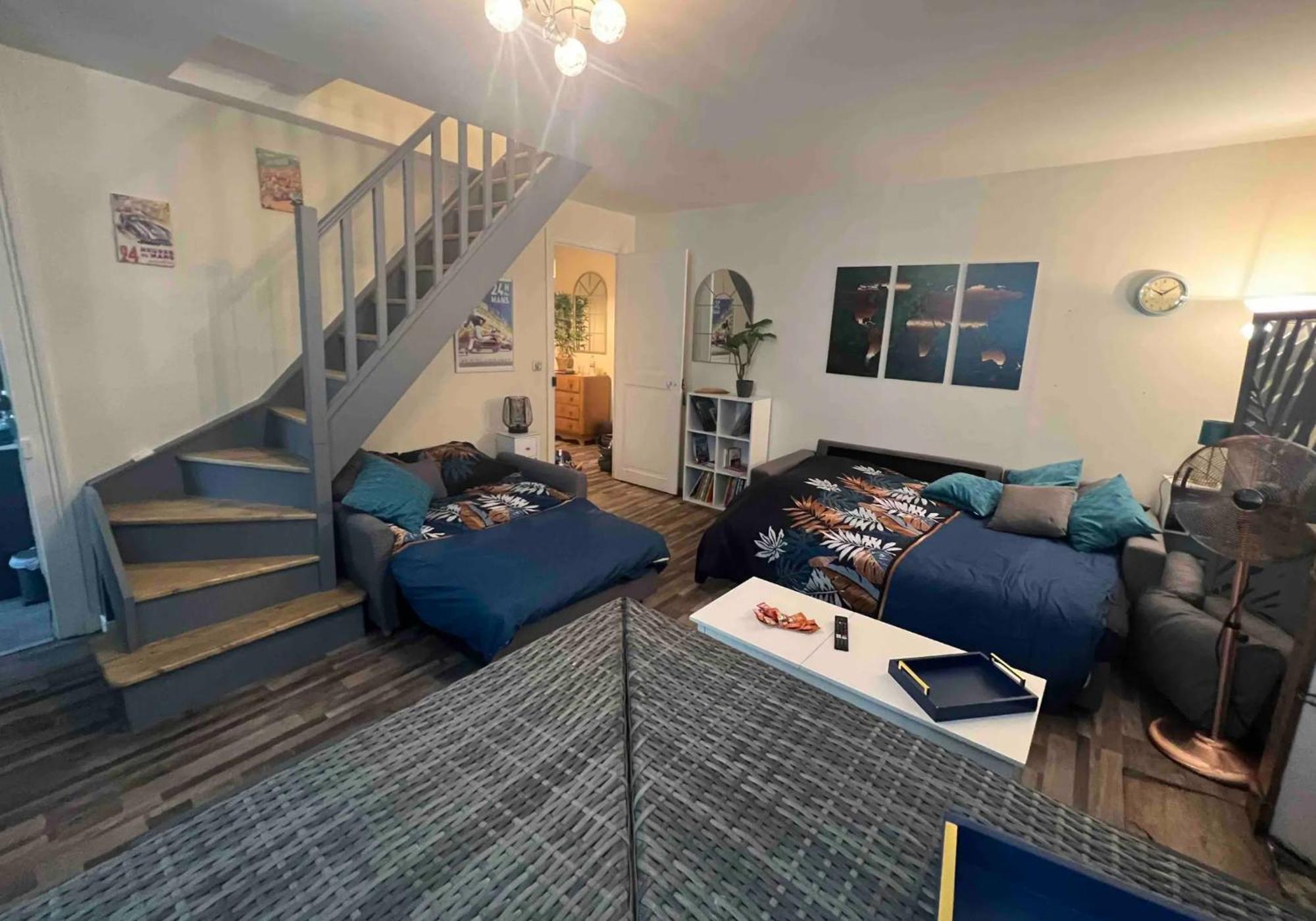 Duplex Au 2Eme Et De Notre Maison -Acces Au Jardin-Smart Tv-Streaming-Wifi Ле-Ман Екстер'єр фото